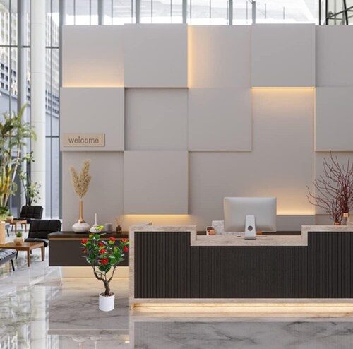 Planta para decoración artificial interiores sala oficina con maceta 