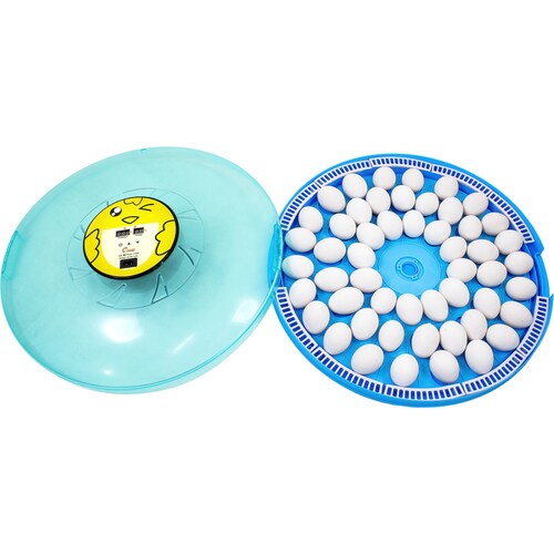 Incubadora Huevos 52pz Temp Ajustable 20 a 39.5 Grados y Ovoscopio