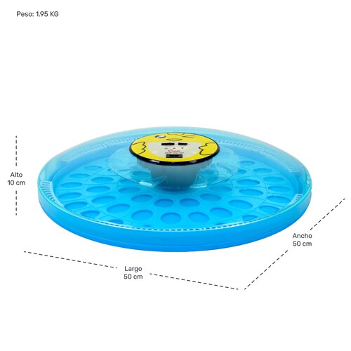 Incubadora Huevos 52pz Temp Ajustable 20 a 39.5 Grados y Ovoscopio