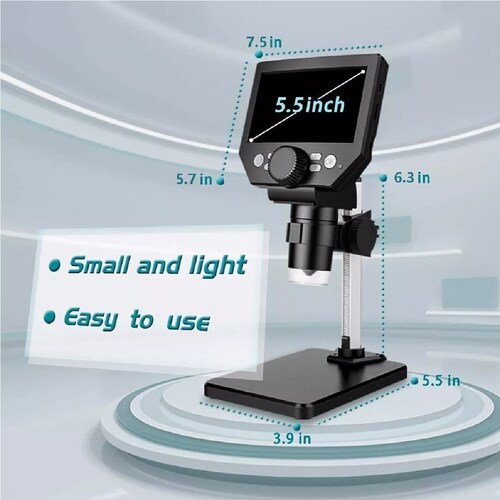 Microscopio Electrónico Académico Con 5.5in Pantalla Lcd Hd