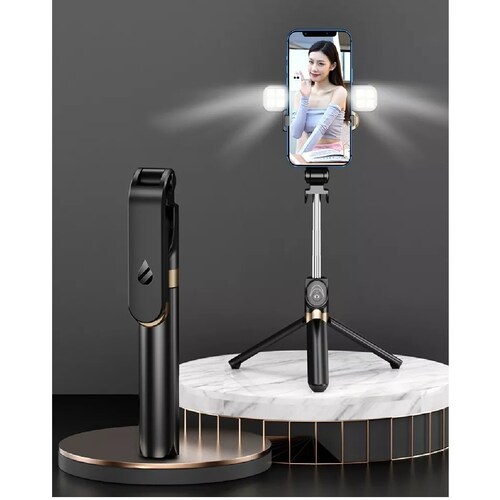 Tripode Para Celular Selfie Stick 1m Con Bluetooth Y Luz