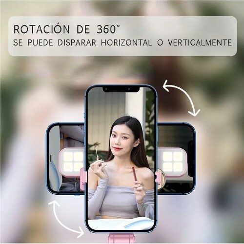 Tripode Para Celular Selfie Stick 1m Con Bluetooth Y Luz
