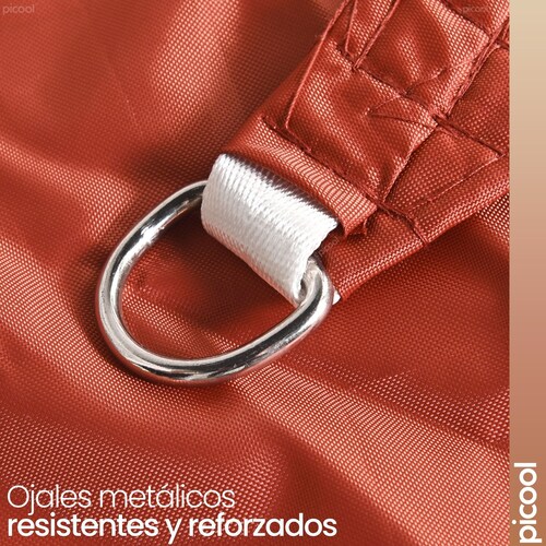 Kit Malla Sombra 4x5 Lona Reforzada Ganchos Argollas Y Lazo