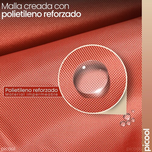 Kit Malla Sombra 4x5 Lona Reforzada Ganchos Argollas Y Lazo