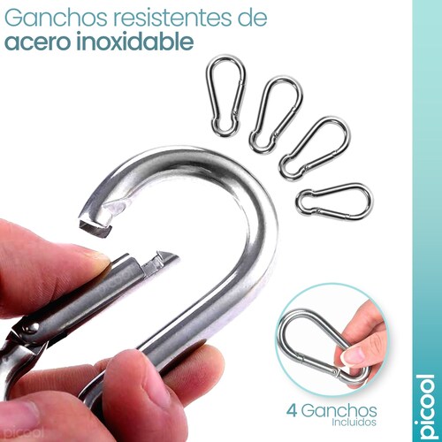 Kit Malla Sombra 4x5 Lona Reforzada Ganchos Argollas Y Lazo