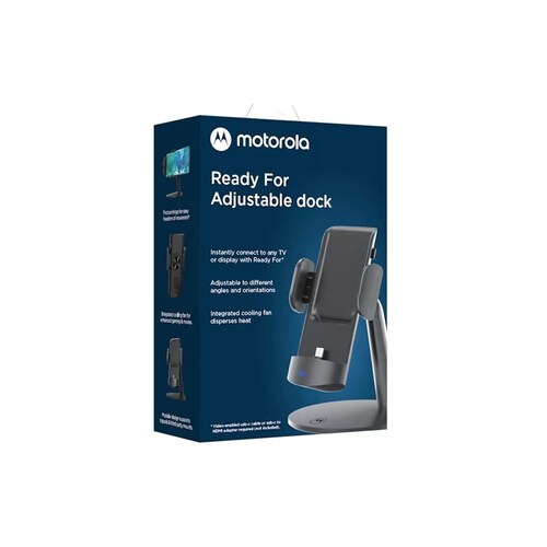  Soporte Ajustable "Ready For Adjustable Dock" Motorola Modelo SJD01, Multimedia Conexión USB-C Soporte Ajustable Para Productividad, Videollamadas, Juegos, Visualización..