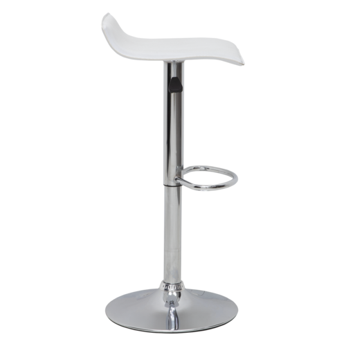 Set De 2 Bancos Alto Sam Ajustable para Barra Bar Blanco