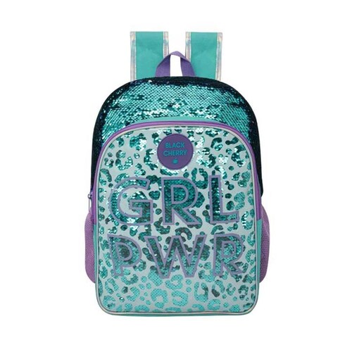 Mochila escolar backpack color azul turquesa de Black Cherry, mod. 1088159