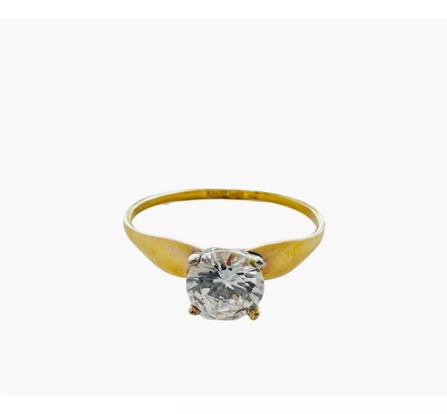 Hermoso Anillo De Compromiso En Oro 10 K+ Obsequio