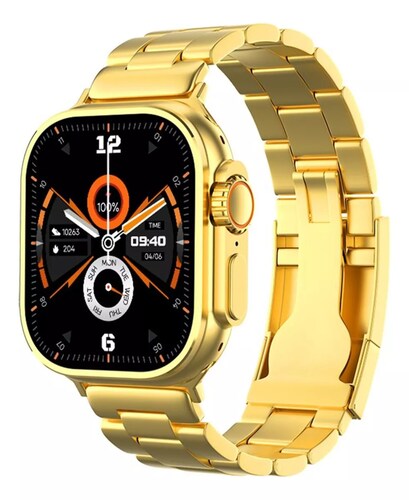 Reloj Smartwatch H9 Ultra Metal Dorado De Lujo Nfc FRALUGIO.