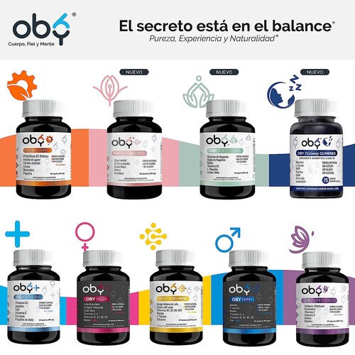 Glicinato De Magnesio + 5 Ingredientes -  Capsulas 500 Mg Oby - Suplementos Alimenticios 