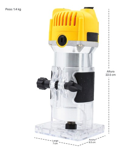 Router Madera 800 W Recortadora Rebajadora + 15 Fresas