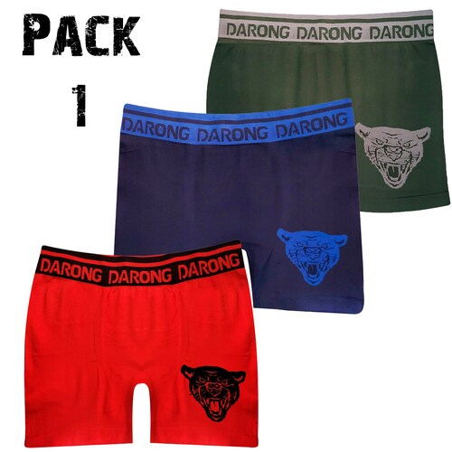 3 Boxer Para Hombre Largos de Licra Grande