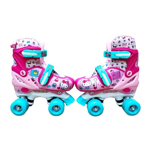 Patines para niños 4 Ruedas Hello Kitty 22 a 24 cm Rosa/Fiusha