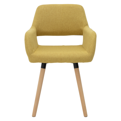 Set De 2 Sillas Tapizada Eames Clipperton Mostaza 