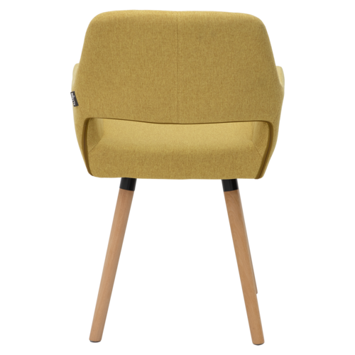 Set De 2 Sillas Tapizada Eames Clipperton Mostaza 