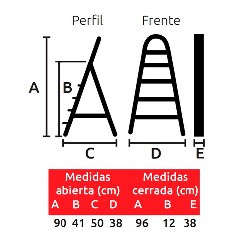 Escalera Plegable de Aluminio de 2 escalones con Patas Anti-derrapantes, Escalera Tipo Taburete Color Acero, Capacidad de Carga de hasta 150 kilogramos