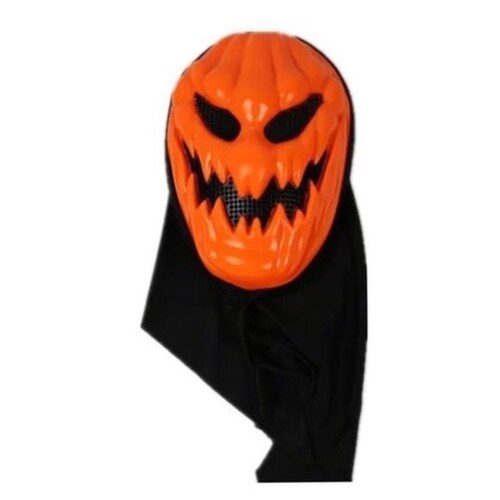 Mascara De Calabaza Naranja De Halloween Calavera Disfraz