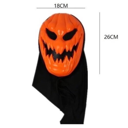 Mascara De Calabaza Naranja De Halloween Calavera Disfraz
