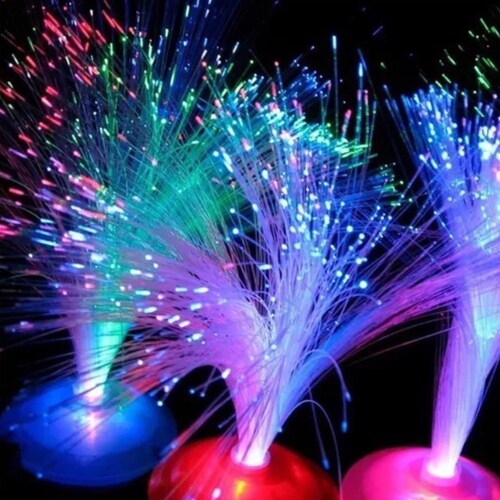 12 Centros De Mesa Fibra Óptica Decoración Adorno Arreglos.