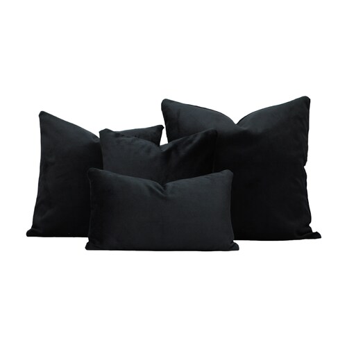 Cojín Polanco Negro con Relleno Premium 30x50