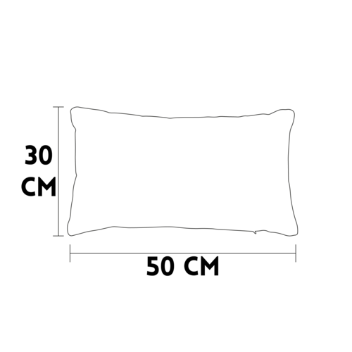 Cojín Polanco Negro con Relleno Premium 30x50