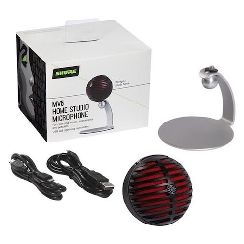 Micrófono SHURE motiv mv5-dig condensador unidireccional Negro.