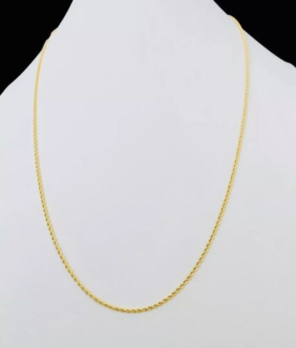 Cadena Estilo Torsal 45cm X 2mm Oro 10 Kilates + Obsequio