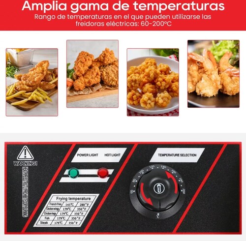 Freidora Eléctrica De Gran Capacidad 6 Litros