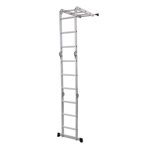 Escalera multiposición de aluminio Escalones antiderrapantes Plataforma tipo andamio Capacidad de Carga de hasta 150 kilogramos