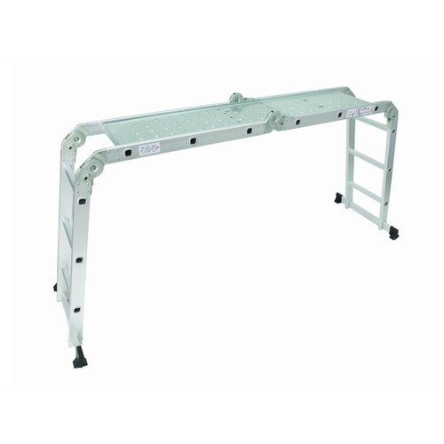 Escalera multiposición de aluminio Escalones antiderrapantes Plataforma tipo andamio Capacidad de Carga de hasta 150 kilogramos