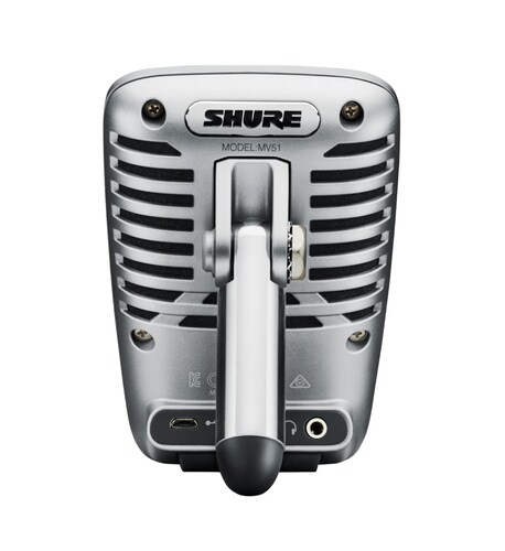Micrófono Condensador SHURE Mv51-dig Usb P/grabación En Pc.
