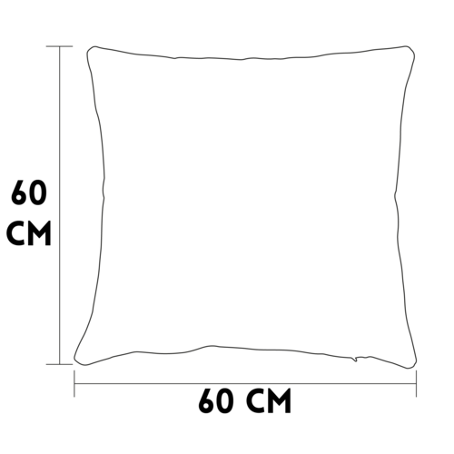 Cojín Polanco Negro con Relleno Premium 60x60.