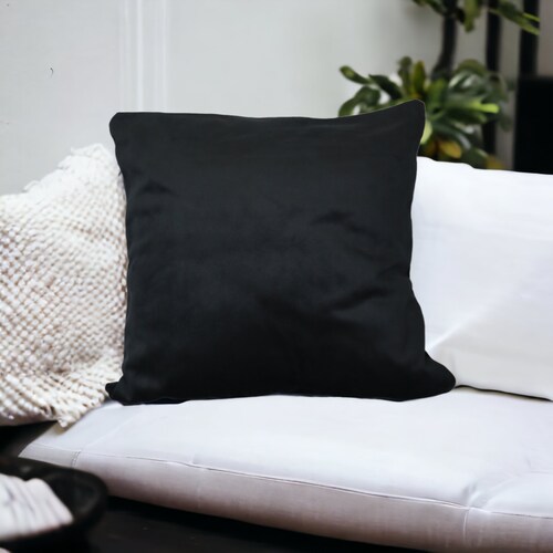 Cojín Polanco Negro con Relleno Premium 60x60.