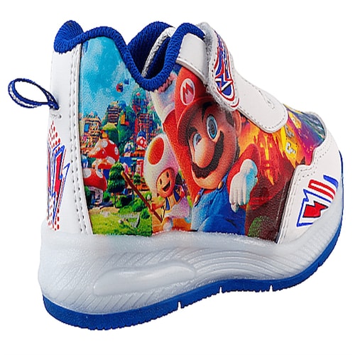 Tenis Super Mario Bros Niño Luces Led Videojuego 882-br.