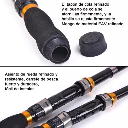 Juego De Caña De Pescar Telescópica Y Carrete 1.5 m