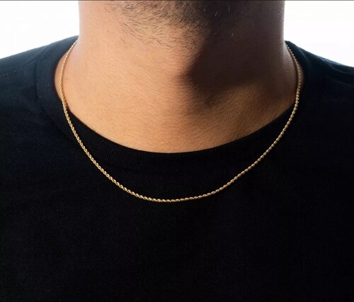 Cadena Estilo Torzal 45 cm X 1 Mm Oro 10 Kilates + Obsequio