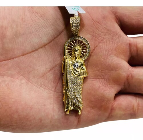 Dije De San Judas Tadeo En Oro De 10 Kilates+ Obsequio