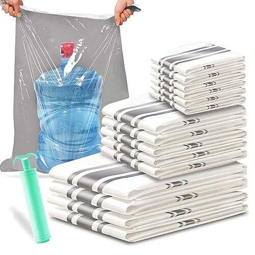 Bolsas De Almacenamiento Al Vacío Con Bomba De Mano 15 Pzs