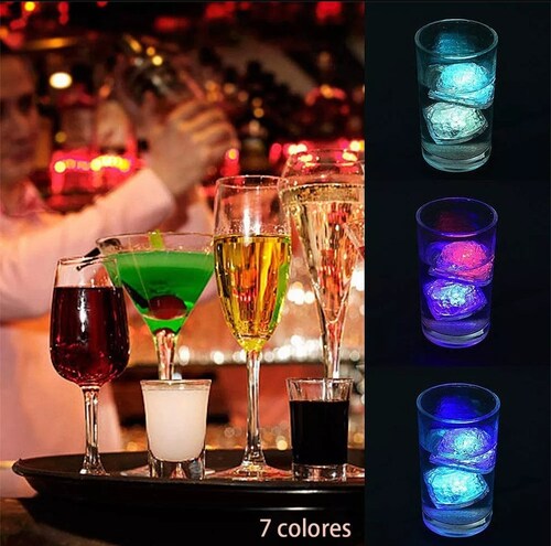 24 Luces Led De Cubitos De Hielo Brillantes Para Uso En Fies