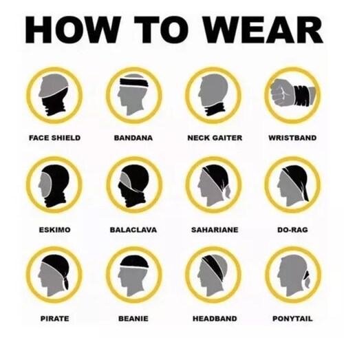 10pack Bandana Multifunción Bandana Esqueleto -cacería, Moto