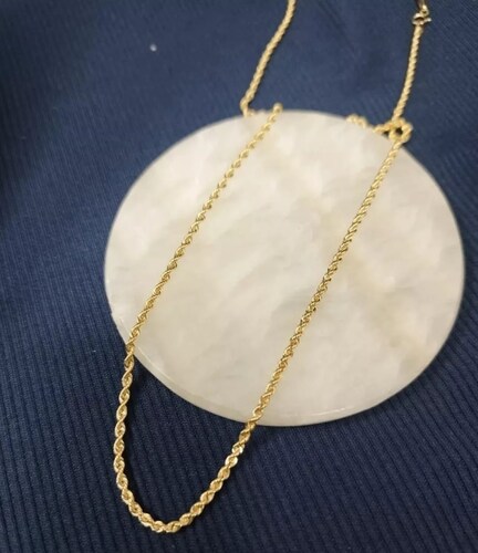 Cadena Estilo Torzal De 1 Mm Con 55cm Oro De 14 Kilates