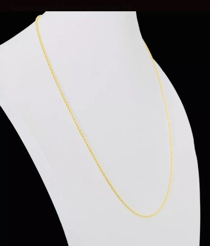 Cadena Estilo Torzal De 1 Mm Con 55cm Oro De 14 Kilates