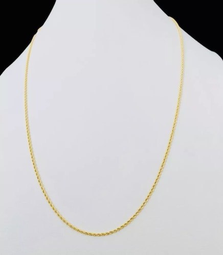 Cadena Estilo Torzal De 1 Mm Con 45cm Oro De 14 Kilates