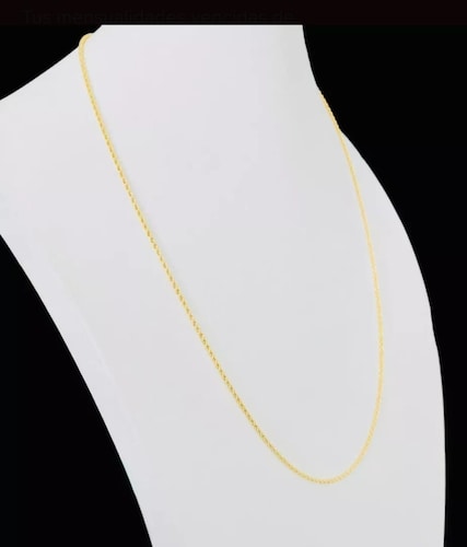 Cadena Estilo Torzal De 1 Mm Con 45cm Oro De 14 Kilates