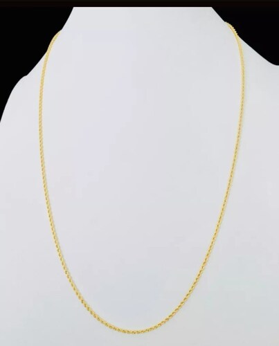 Cadena Estilo Torzal De 1 Mm Con 45cm Oro De 14 Kilates