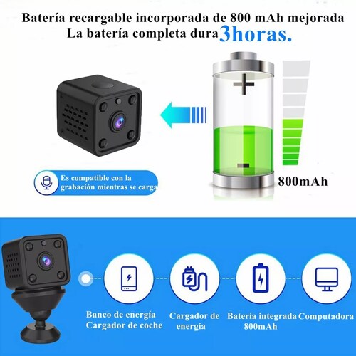 Mini Cámara Espía Wifi Hd 1080p Con Visión Nocturna