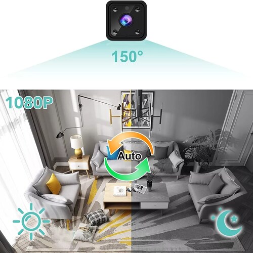 Mini Cámara Espía Wifi Hd 1080p Con Visión Nocturna