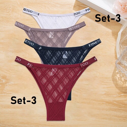 Tangas de encaje set 4 panties.
