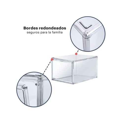 Caja Zapatera de acrílico Gadgets&Fun Transparente 